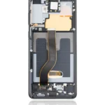 Samsung Galaxy S20 Plus 5G (Servis Paketi) (Kozmik Siyah) İçin Uyumlu Çerçeveli OLED Montajı  1768835