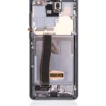 Samsung Galaxy S20 Ultra 5G (Servis Paketi) (Kozmik Gri) İçin Uyumlu Çerçeveli OLED Montajı  1653291