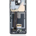 Samsung Galaxy S20 Ultra 5G (Servis Paketi) (Kozmik Siyah) İçin Uyumlu Çerçeveli OLED Montajı  1652180