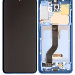 Samsung Galaxy S20 Plus 5G İle Uyumlu Çerçeveli Ekran Dokunmatik (Oled) (Aura Mavisi)