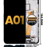 Samsung Galaxy A01 (Global Model) (Mikro USB Çerçeve) (Yenilenmiş Çerçeve) ile Uyumlu Çerçeveli LCD Düzeneği...  7579365