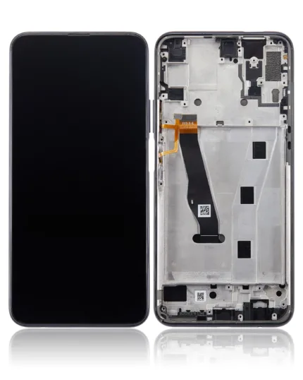 Huawei P Smart Pro ile Uyumlu Çerçeveli Ekran Dokunmatik Siyah (Orijinal)