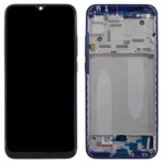 Xiaomi Mi A3 ile Uyumlu Çerçeveli Ekran Dokunmatik (Orijinal) (Mavi)