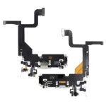 iPhone 13 Pro ile Uyumlu Şarj Portu Flex Kablo (Kullanılan OEM Çekme) (Gümüş) (Orijinal)