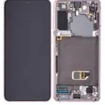 Samsung Galaxy S21 5G (Servis Paketi) (Phantom Violet) İçin Uyumlu Çerçeveli OLED Montajı  1403316
