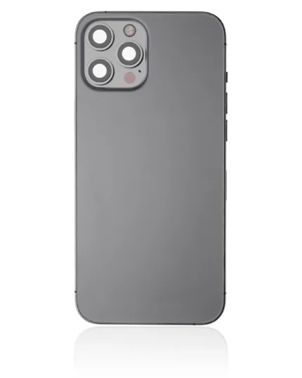 İphone 12 Pro Max İle Uyumlu Kasa Kapak Set Siyah İçi Boş (Logolu) 1/1 Kasa
