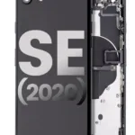İphone SE 2020 İle Uyumlu Kasa Kapak Set Siyah İçi DOLU (Logolu) Orijinal Kasa