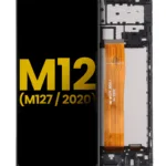 Samsung Galaxy M12 ile Uyumlu Çerçeveli Ekran Dokunmatik (Orijinal) (M127 / 2020)