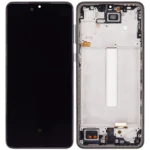Samsung Galaxy A33 5G (A336 / 2022) (Aftermarket Plus) (Siyah) İçin Uyumlu Çerçeveli OLED Montajı...  5760658