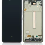 Samsung Galaxy A53 5G İle Uyumlu Çerçeveli Ekran Dokunmatik (Siyah) (Orjinal) ( A536 / 2022)