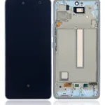Samsung Galaxy A53 5G İle Uyumlu Çerçeveli Ekran Dokunmatik (Mavi) (Orjinal) ( A536 / 2022)
