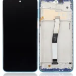 Xiaomi Redmi Note 9S İle Uyumlu Çerçeveli Ekran Dokunmatik Mavi (Orijinal)