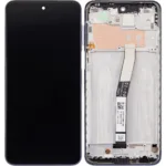 Xiaomi Redmi Note 9S İle Uyumlu Çerçeveli Ekran Dokunmatik Siyah (Orijinal)