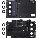 Arka Kamera Lensi Braketli / Çerçeveli Xiaomi Redmi Note 9 4G (Gri) İçin Uyumlu