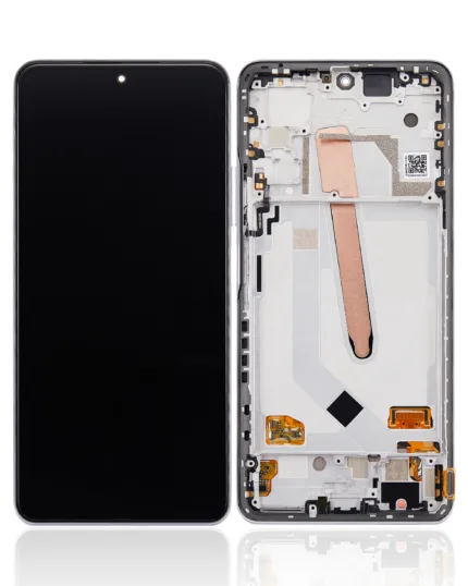 Xiaomi Poco F3 İle Uyumlu Çerçeveli Ekran Dokunmatik (Orijinal) (Arktik Beyaz)