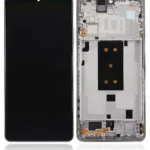 Xiaomi Mi 11T ile Uyumlu Çerçeveli Ekran Dokunmatik (Beyaz) (Orijinal)