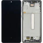 Samsung Galaxy A73 İle Uyumlu Çerçevesiz Ekran Dokunmatik (Gri) (Orjinal) (A735 / 2022)