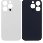 iPhone 14 Pro İçin Uyumlu Arka Cam Beyaz (Logolu / Büyük Kamera Deliği)