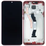Xiaomi Redmi Note 8 Pro İle Uyumlu Çerçeveli Ekran Dokunmatik Kırmızı (Orijinal)