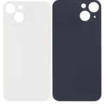 iPhone 13 İçin Uyumlu Arka Cam Beyaz (Logolu / Büyük Kamera Deliği)