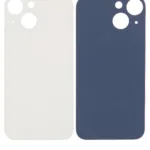 iPhone 13 Mini İçin Uyumlu Arka Cam Gece Beyaz (Logolu / Büyük Kamera Deliği)