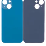 iPhone 13 Mini İçin Uyumlu Arka Cam Mavi (Logolu / Büyük Kamera Deliği)