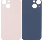 iPhone 13 Mini İçin Uyumlu Arka Cam Pembe (Logolu / Büyük Kamera Deliği)