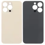 iPhone 13 Pro İçin Uyumlu Arka Cam Gold (Logolu / Büyük Kamera Deliği)
