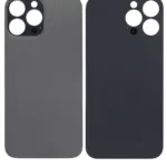 iPhone 13 Pro İçin Uyumlu Arka Cam Siyah (Logolu / Büyük Kamera Deliği)