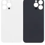 iPhone 13 Pro İçin Uyumlu Arka Cam Beyaz (Logolu / Büyük Kamera Deliği)