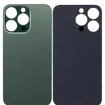iPhone 13 Pro İçin Uyumlu Arka Cam Yeşil  (Logolu / Büyük Kamera Deliği)