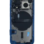 İphone 13 Mini İle Uyumlu Kasa Kapak Set Mavi İçi Boş (Logolu) 1/1 Kasa