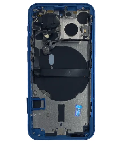 İphone 13 Mini İle Uyumlu Kasa Kapak Set Mavi İçi Boş (Logolu) 1/1 Kasa