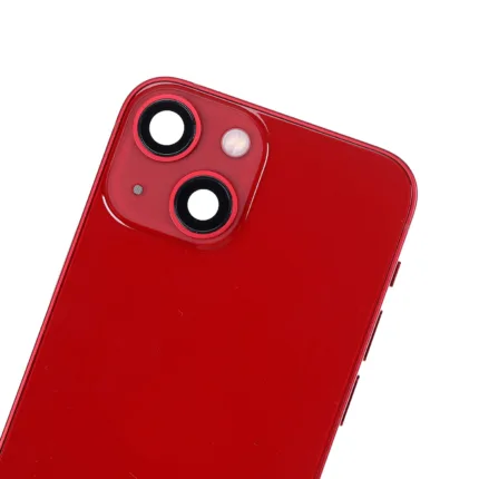 İphone 13 Mini İle Uyumlu Kasa Kapak Set Kırmızı İçi Boş (Logolu) 1/1 Kasa