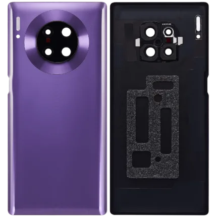 Huawei Mate 30 Pro İçin Uyumlu Kamera Lensli Arka Kapak Camı (Kozmik Mor)