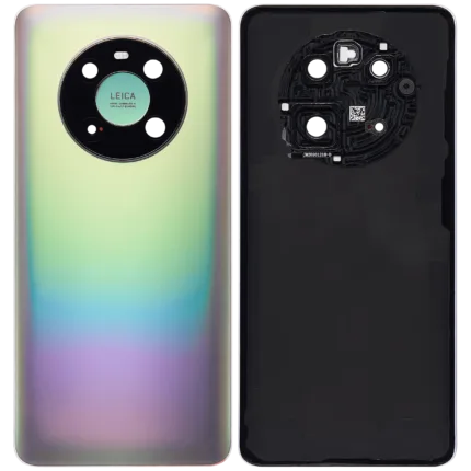 Huawei Mate 40 İçin Uyumlu Kamera Lensli Arka Kapak Camı (Gümüş)