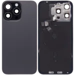 İphone 15 Pro Max İle Uyumlu Arka Cam Kapak Çelik Plakalı Kablosuz NFC Şarjlı MagSafe Mıknatıslı