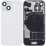 İphone 15 İle Uyumlu Arka Cam Kapak Çelik Plakalı Kablosuz NFC Şarjlı MagSafe Mıknatıslı