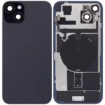 İphone 15 Plus İle Uyumlu Arka Cam Kapak Çelik Plakalı Kablosuz NFC Şarjlı MagSafe Mıknatıslı