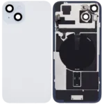 İphone 15 Plus İle Uyumlu Arka Cam Kapak Çelik Plakalı Kablosuz NFC Şarjlı MagSafe Mıknatıslı