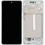 Samsung Galaxy A73 5G İle Uyumlu Çerçeveli Ekran Dokunmatik (A736 / 2022) (Nane)
