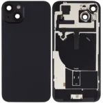 İphone 15 Plus İle Uyumlu Arka Cam Kapak Çelik Plakalı Kablosuz NFC Şarjlı MagSafe Mıknatıslı