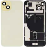 İphone 15 Plus İle Uyumlu Arka Cam Kapak Çelik Plakalı Kablosuz NFC Şarjlı MagSafe Mıknatıslı