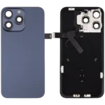 İphone 15 Pro Max İle Uyumlu Arka Cam Kapak Çelik Plakalı Kablosuz NFC Şarjlı MagSafe Mıknatıslı
