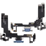 iPhone 14 ile Uyumlu Şarj Portu Flex Kablo (Kullanılan OEM Çekme) (Mavi) (Orijinal)