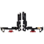 iPhone 14 Plus ile Uyumlu Şarj Portu Flex Kablo (Kullanılan OEM Çekme) (Kırmızı) (Orijinal)