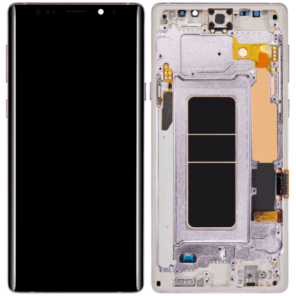 Samsung Galaxy Note 9 İle Uyumlu Çerçeveli Ekran Dokunmatik (Mor) (Orijinal)