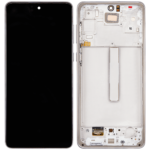 Samsung Galaxy A73 İle Uyumlu Çerçevesiz Ekran Dokunmatik (Beyaz) (Orjinal) (A735 / 2022)