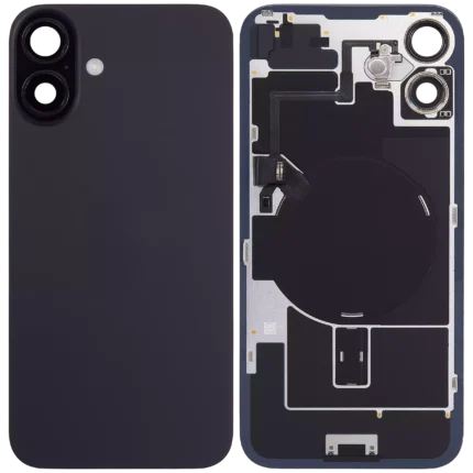 İphone 16 İle Uyumlu Arka Cam Kapak Çelik Plakalı Kablosuz NFC Şarjlı MagSafe Mıknatıslı