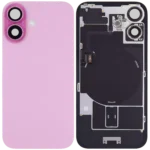 İphone 16 Plus İle Uyumlu Arka Cam Kapak Çelik Plakalı Kablosuz NFC Şarjlı MagSafe Mıknatıslı